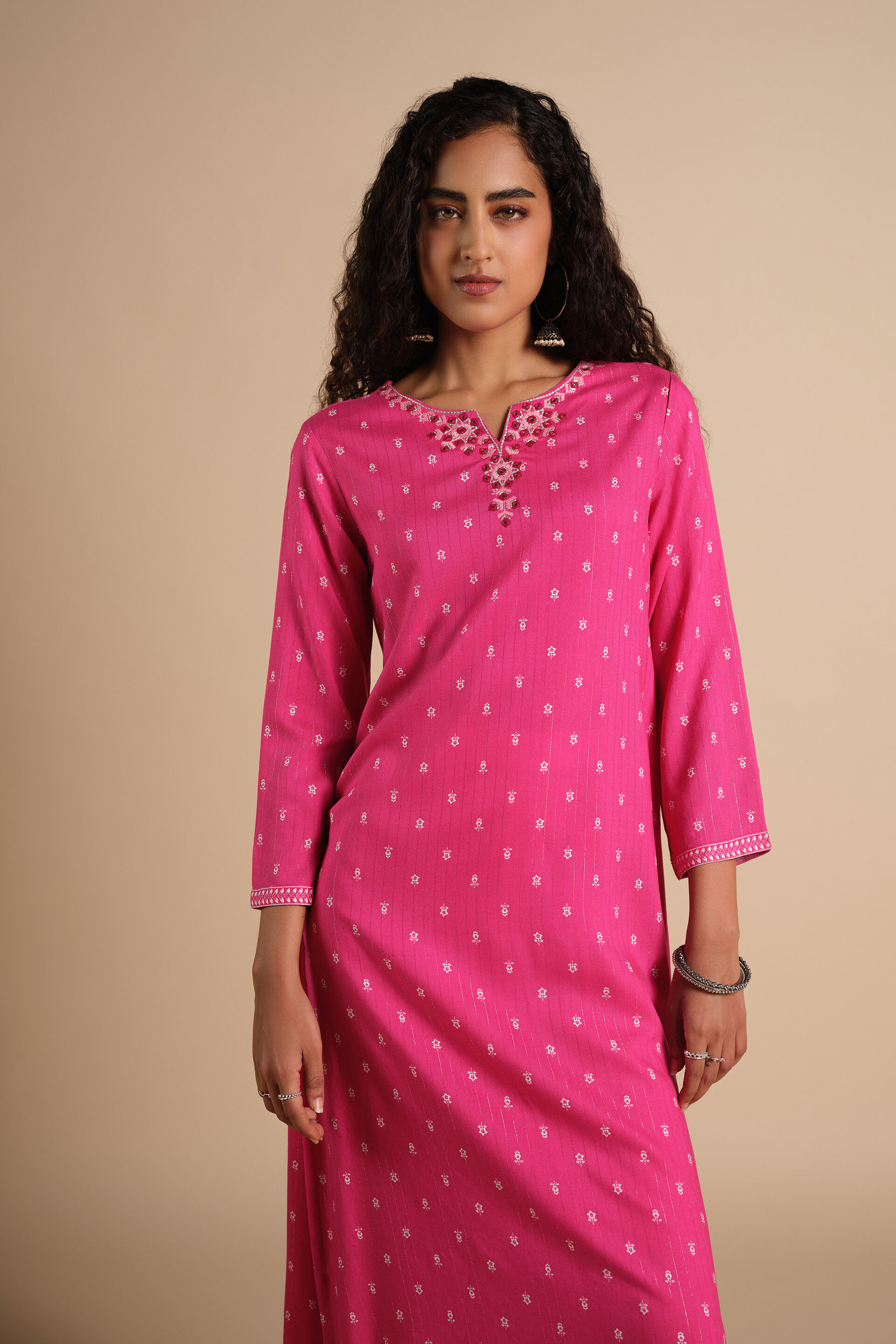 Gulab Rang Kurta, Pink, image 4